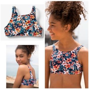 Roxy Girls Sebastian Floral Crop Bikini Top
